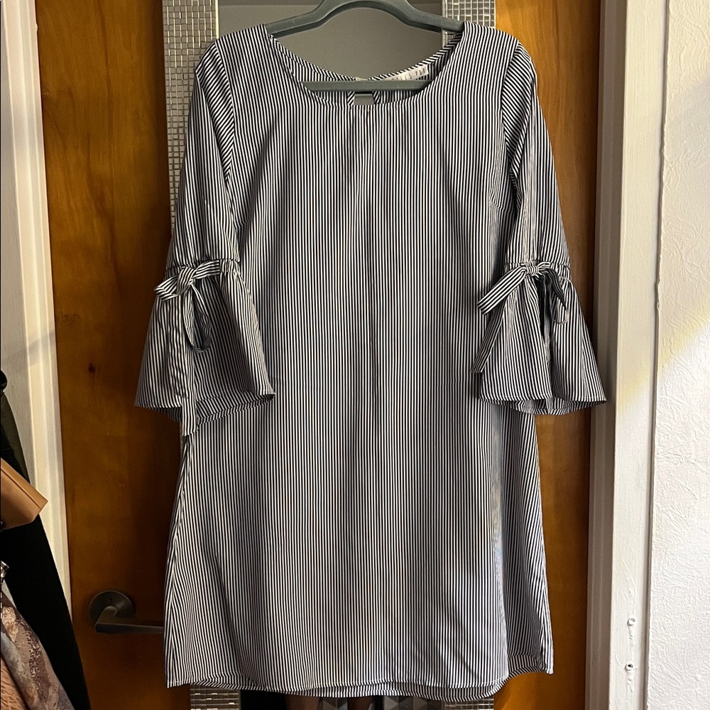 Striped Bell Sleeve Dress